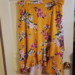 Monteau Floral Faux Wrap Skirt size 2X NWT